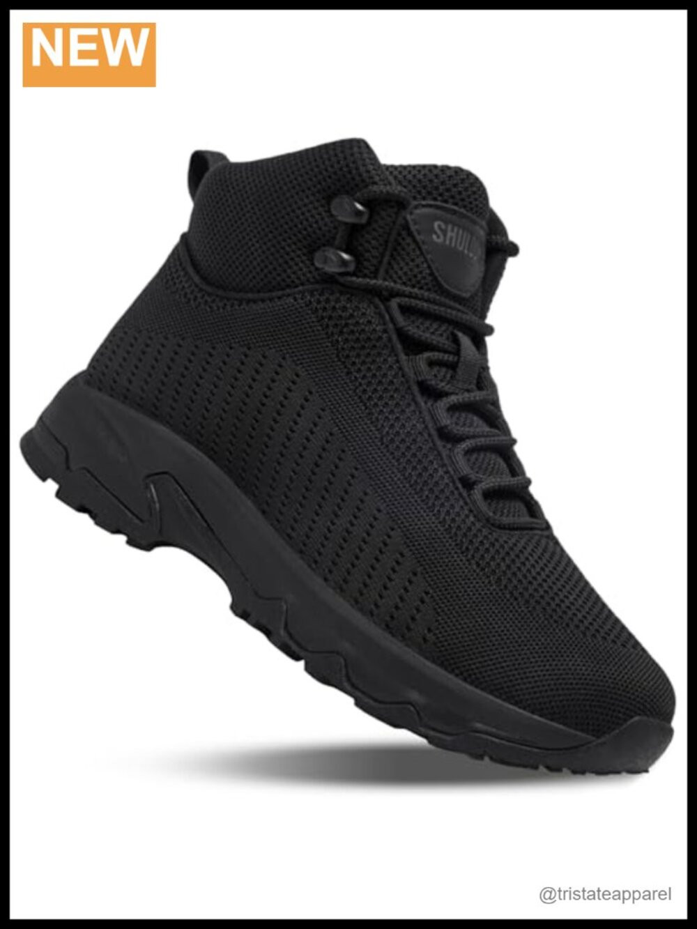 Non Slip Work Boots for Men Lace-Up Mid-High Ankle Mesh Food Service